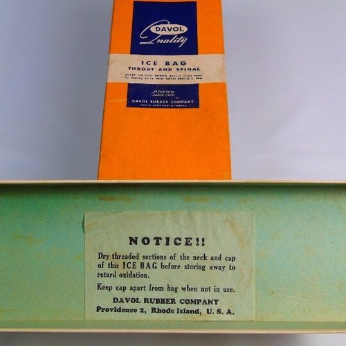 Ice Bag Throat Bag Vintage Davol 1934 Medical Ephemera Medical Collectible - Picture 7 of 8