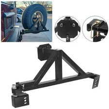 Black Spare Tire Carrier For 2003-2009 HUMMER H2 Rack w/ Drop-down Option Rear