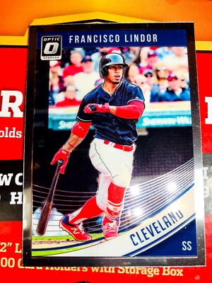 2018 Donruss Optic Francisco Lindor Baseball Card 123 Cleveland Indians v748 mlb