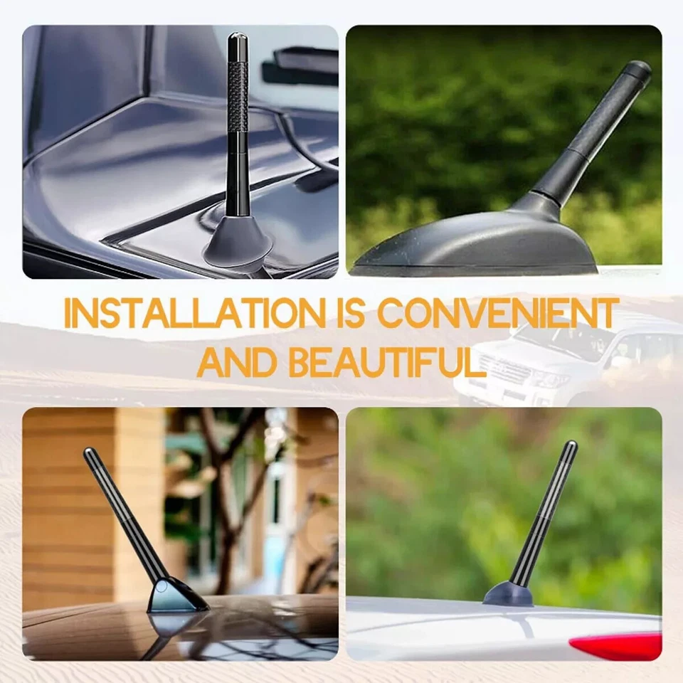 4.7" Car Antenna Carbon Fiber Black Kit w/ Screw For Nissan X-Trail 2009-2020 US - Imagem 2 de 4