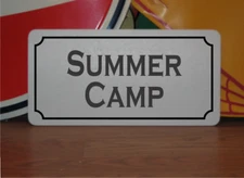 Summer Camp Metal Sign