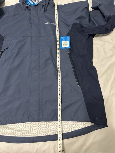 Columbia Jacket Mens XXL Blue Omni Tech 3D Discovery Point Shell NWT Read Below - Picture 6 of 13