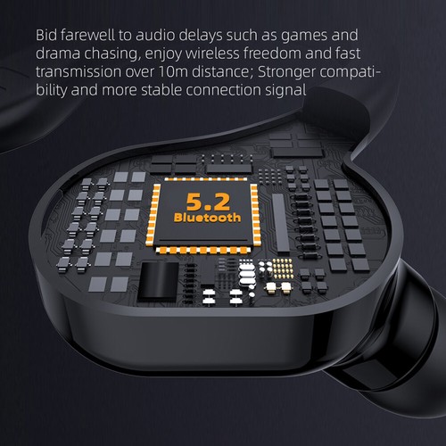 Cuffie sospese impermeabili Cuffie wireless compatibili con Bluetooth (nero) - Zdjęcie 6 z 7