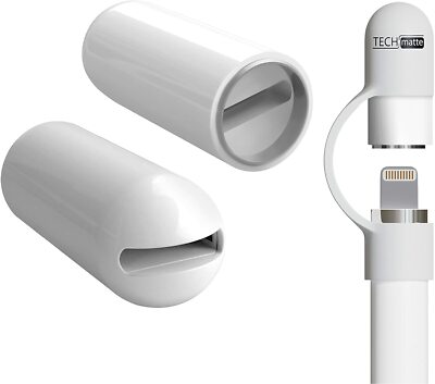 (2 pack)TechMatte 2-in-1 Cap Charging Adapter for Apple Pencil (1st Gen)