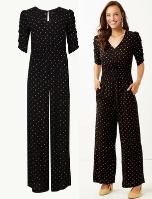 m&s black jumpsuit