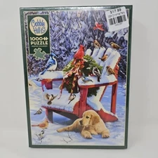 NEW Cobble Hill WARM WINTER'S DAY 1000 piece puzzle birds Christmas Made In USA