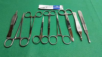 19 PCS STUDENT BASIC COMPREHENSIVE SURGERY SURGICAL DENTAL INSTRUMENTS FORCEPS