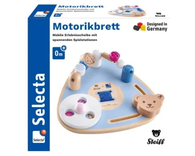 Steiff by Selecta Kleinkindwelt Holz Motorikbrett, 17,5 cm 64309