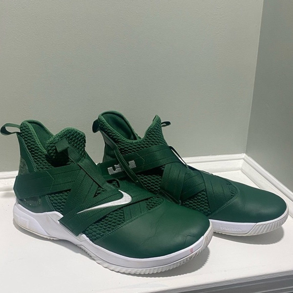 Nike Lebron Soldier 12 TB Forest Green/White Basketball Sneakers -Men’s  Size 17