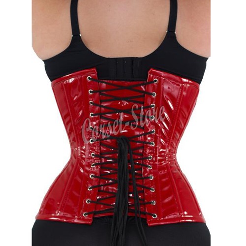 Underbust Double Steel Deshuesado Lencería Estilo Cintura Trainer Corsé PVC 8001 (4101) - Imagen 6 de 9