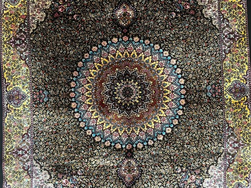 Luxury Bamboo Silk Rug Mandala Wall Hanging Home Décor Carpet 118x80 cm - Picture 6 of 10