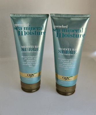 OGX Quenched Sea Mineral Moisture Surge Deep Treatment Hair 6.7oz (LOT OF 2)
