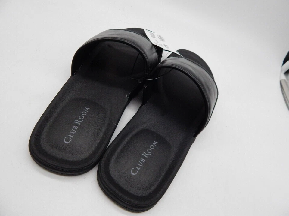 Tobogán cómodo de espuma viscoelástica Club Room para hombre, negro, talla 9M Foto 3 de 3