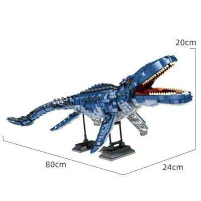 Building Blocks Set MOC Dinosaur World Deep Sea Mosasaurus Bricks