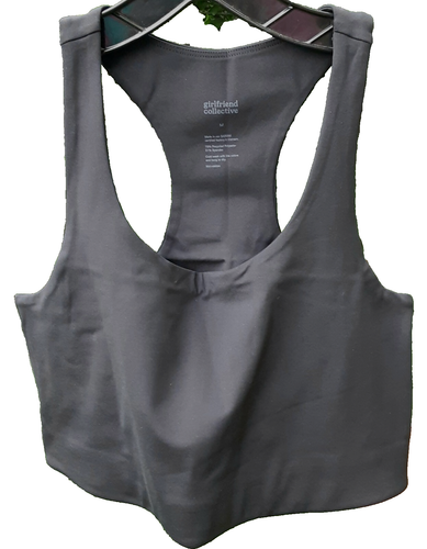 GIRLFRIEND COLLECTIVE Paloma Racerback Sports Bra Medium Black Compression Gym - 第 1/8 張圖片