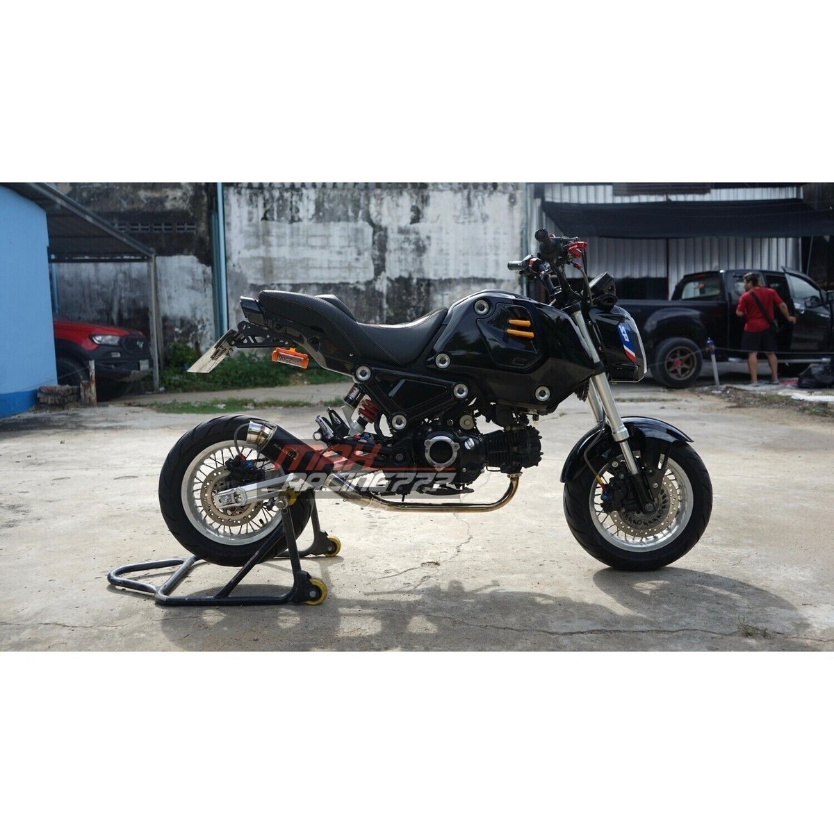 GLOSS BLACK SET FAIRING PLASTIC BODY PANELS KIT FOR HONDA GROM 125