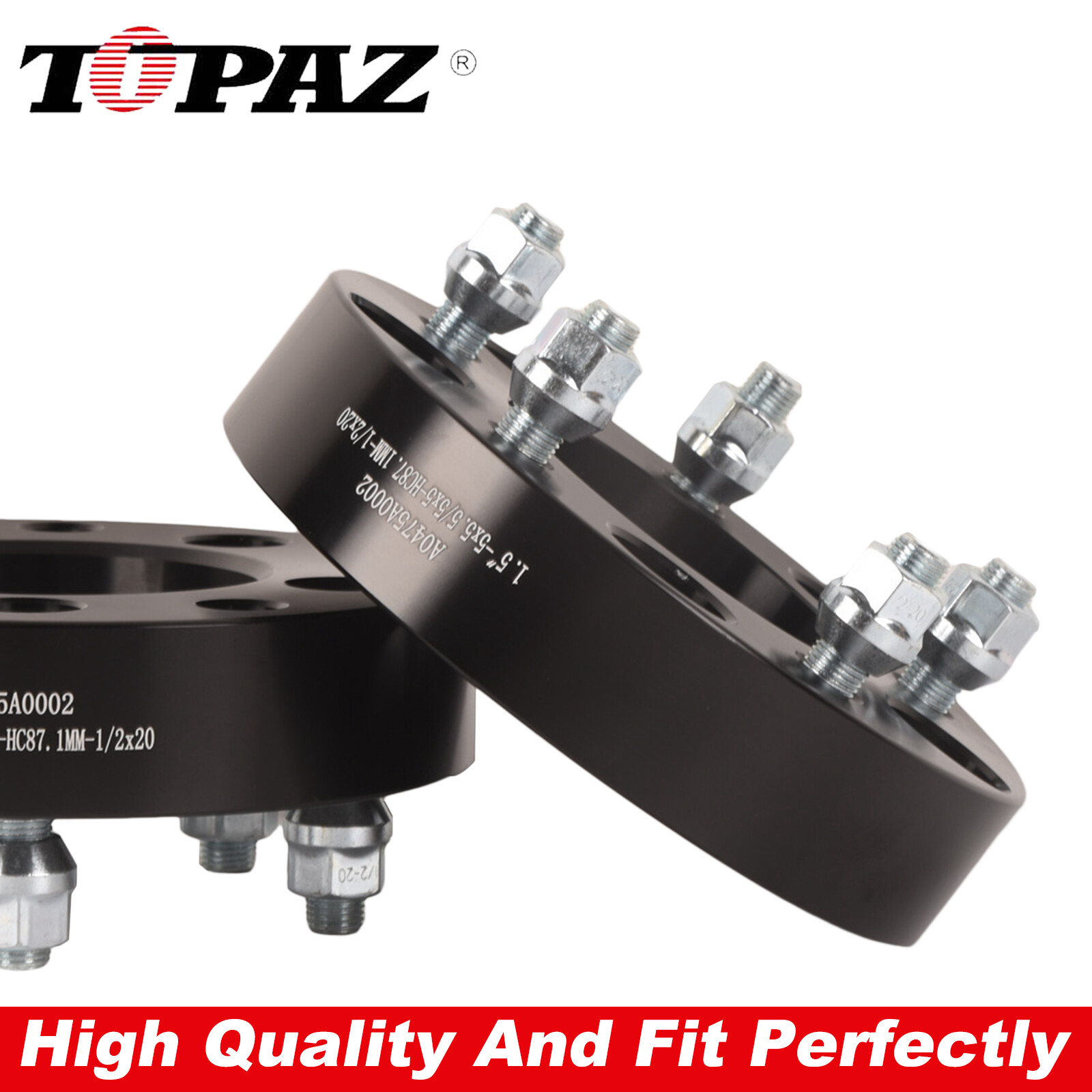 4 Pcs Hub Centric Wheel Spacers Adapters 8 1.50" Thick - 4 Pack Black
