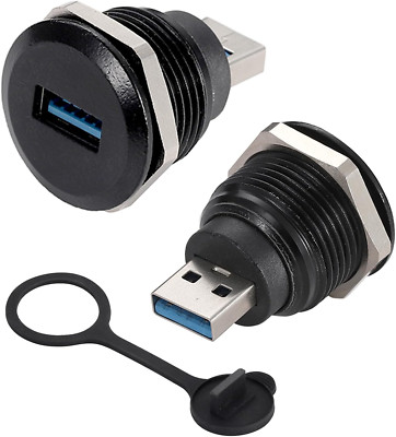 Conector USB 3.0 de 2 piezas, conector de conversión USB macho a hembra,