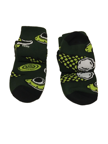 Vans Off The Wall Out Of This World UFO Alien Crew Socks Boys US Shoe Size 1-6 - Picture 2 of 4