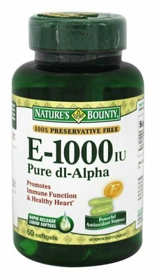 Nature's Bounty Vitamin E 450mg 1000 IU Vitamin Supplement Softgels 60 Ct 6 Pack