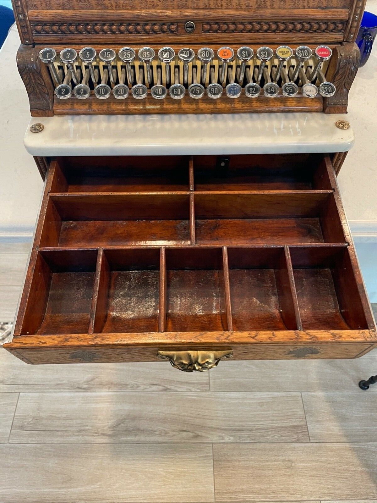 Vintage Antique Oak National Cash Register eBay