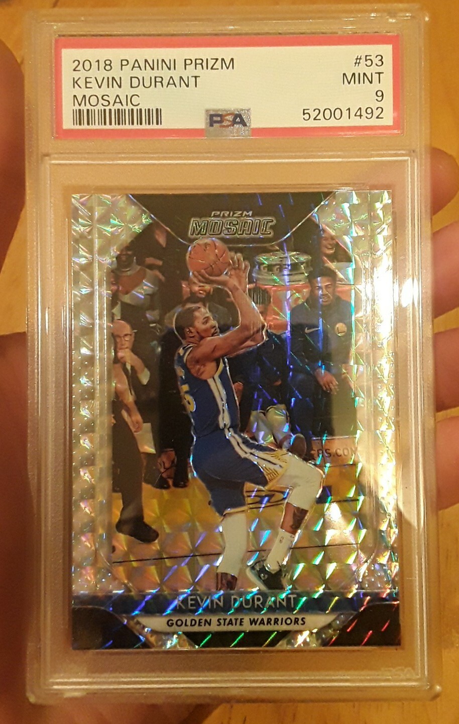 2018-19 Panini Mosaic Prizm #53 Kevin Durant Warriors PSA 9