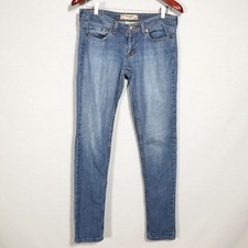 FRAGILE women  s blue jeans, s 5, tapered legs, medium wash, 30x30