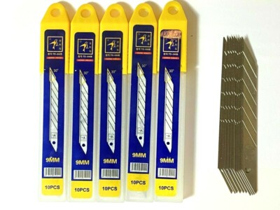 50 Blades For OLFA Cutter Knife Replacement Blades 9mm Carbon Steel Blade