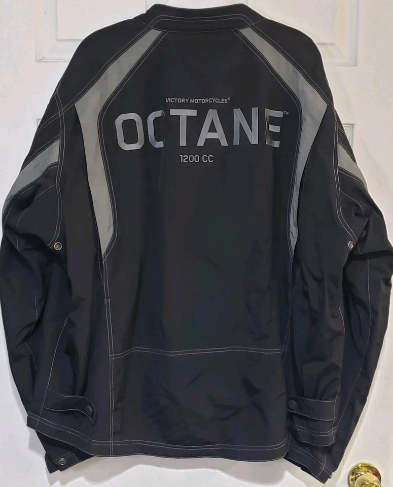 Куртка мужская Victory Octane 1200cc нейлон 3XL на молнии черная для езды на мотоцикле - Изображение 4 из 4