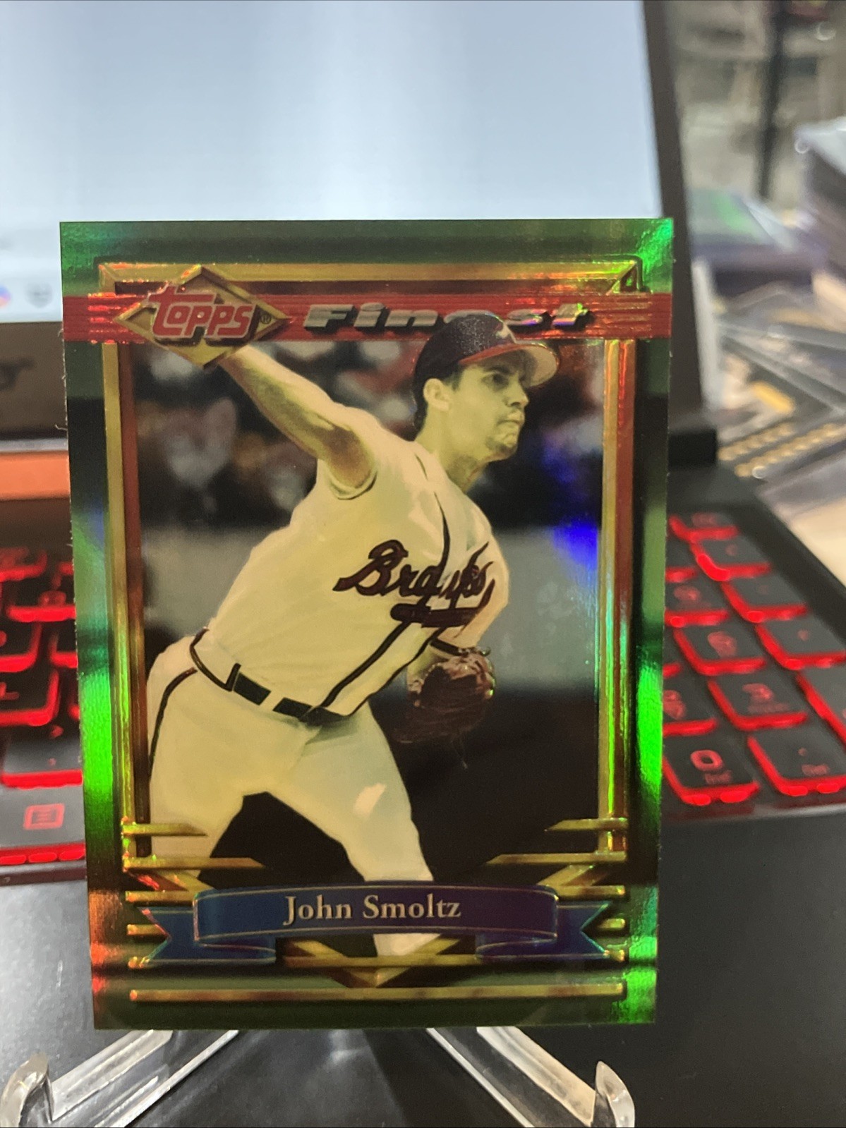 1994 Topps Finest - John Smoltz #100 Refractor Atlanta Braves (real refractor)