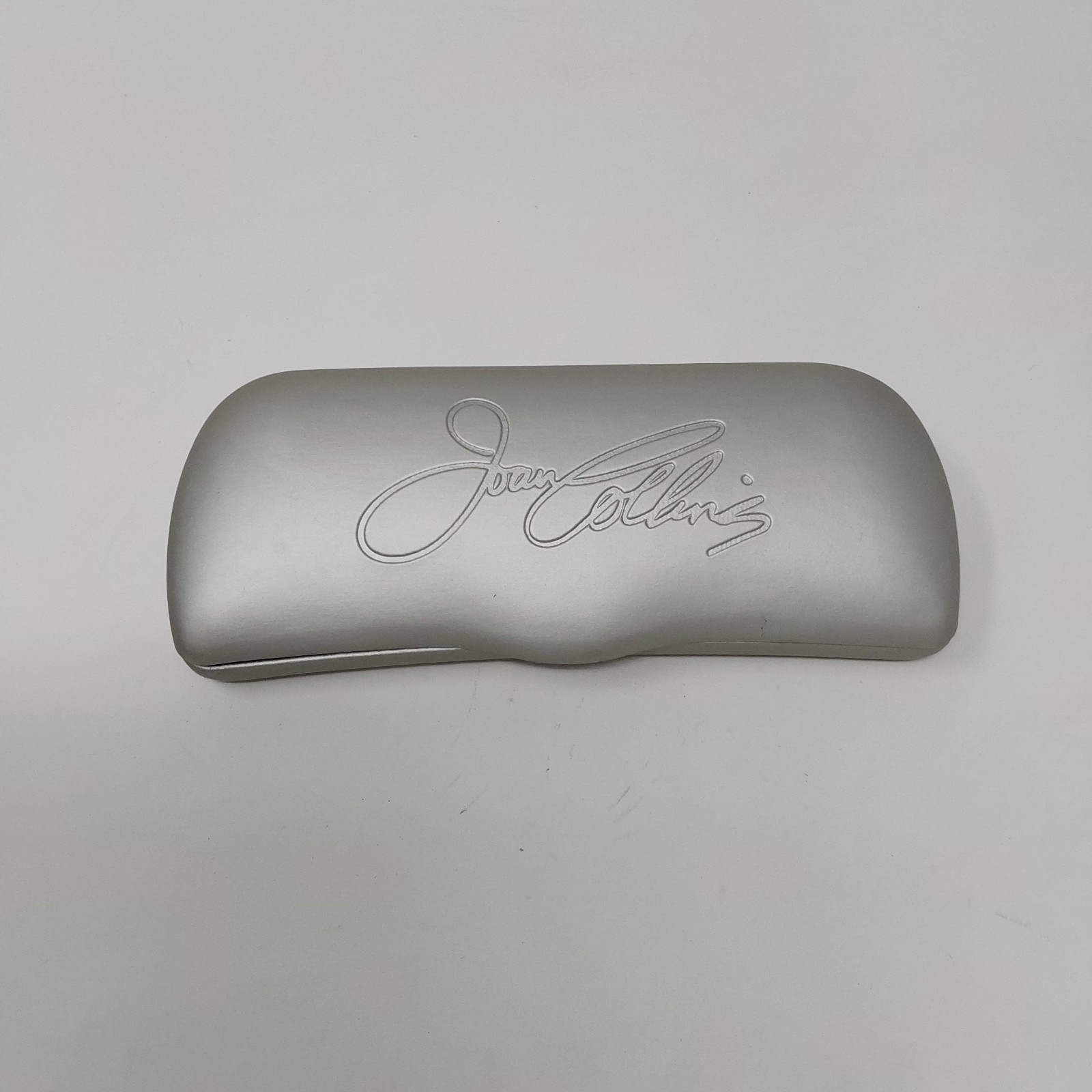 ​Joan Collins Authentic Silver Hard Clamshell Eyeglass / Sunglasses Case - EUC image 3