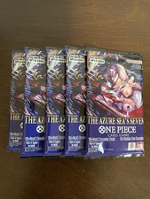 One Piece The Azure Sea’s Seven OP-14 & EB-04 Five 5 Booster Packs Lot English A