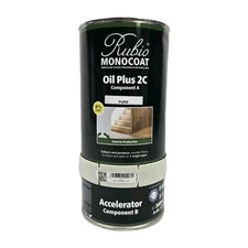 Rubio Monocoat Oil Plus 2C Wood Finish Combo Kit, 1.3 Liter, Pure New Sealed 