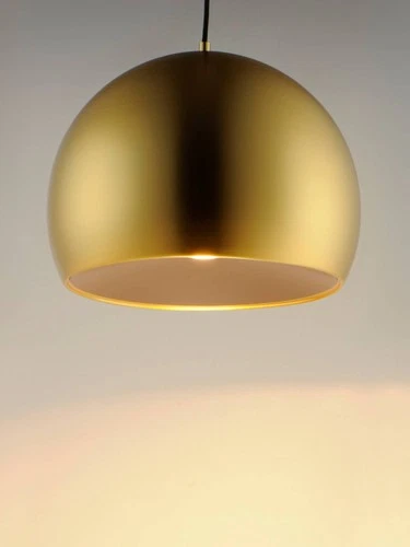 ET2 Palla 15 3/4" Wide Satin Brass Dome LED Pendant Light - Picture 4 of 7