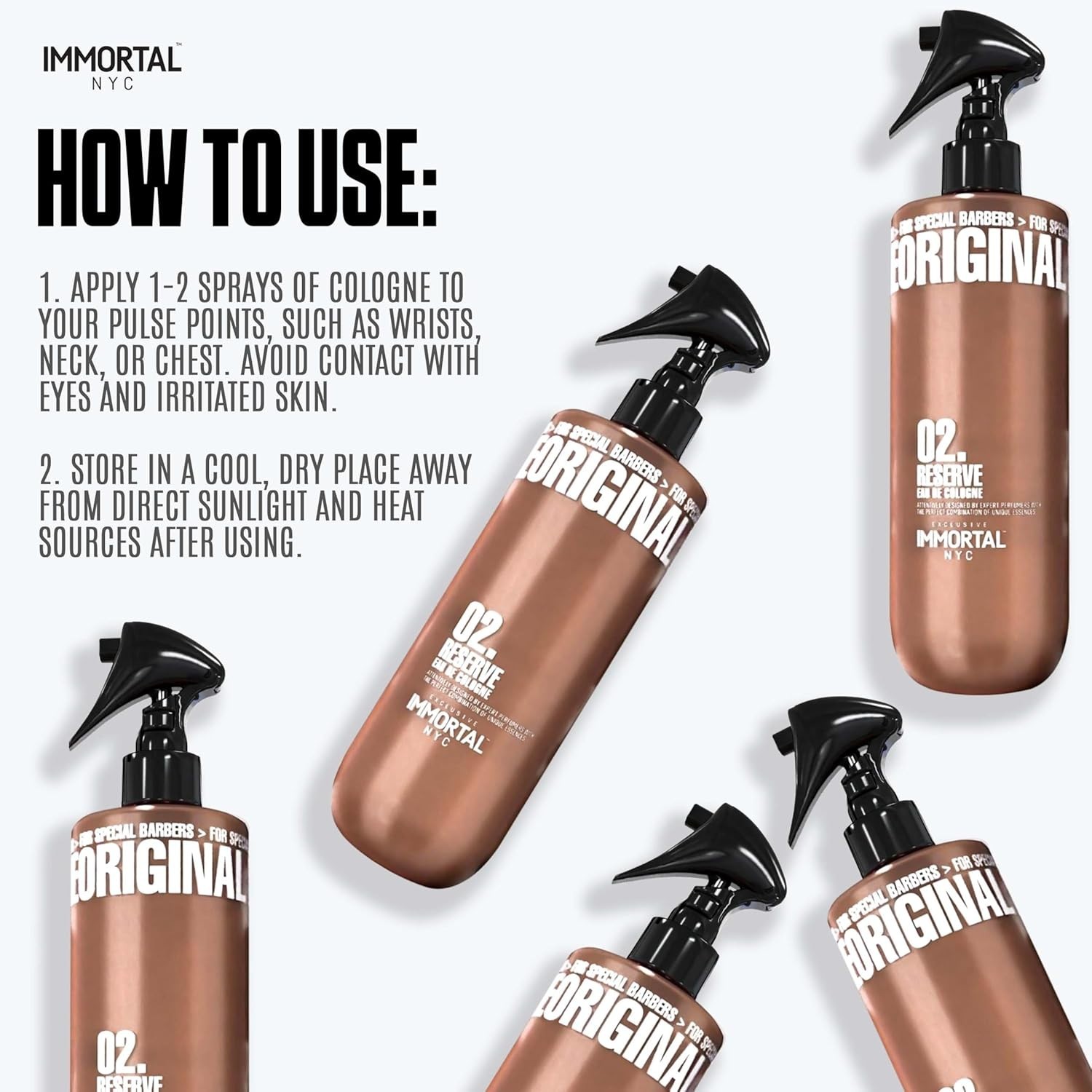 Immortal NYC Reserve Eau De Cologne 16.9 oz #2 Brown