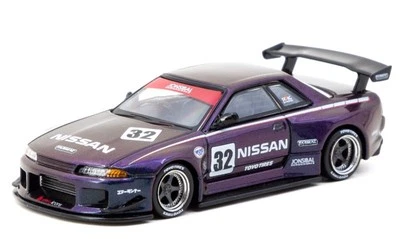TARMAC WORKS NISSAN Skyline GT-R (R32) Widebody - Midnight Purple - Tarmac 1:64