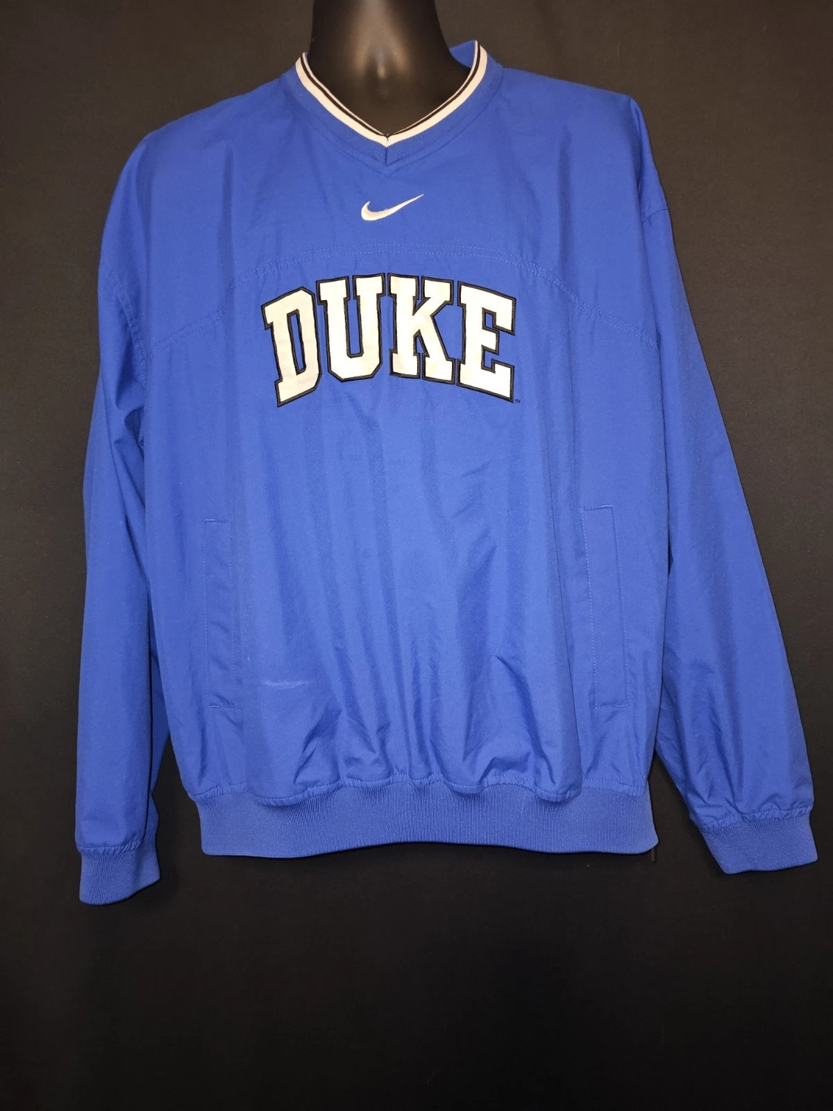 Vintage 90s NIKE Mid Check DUKE Pullover Windbreaker Jacket Size Large