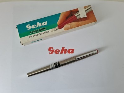 GEHA Metallic 712 ''F'' Super Schulfüller Jugendfüller rot 1982-1985 in OVP