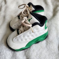 Nike Air Jordan 13 Retro TD Black/Pine Green Size 4C Shoes Baby Toddler