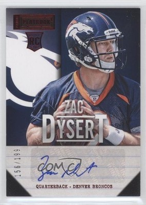 2013 Panini Playbook Signatures Red 156/199 Zac Dysert #199 Rookie Auto RC 0w8