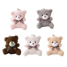 Cartoon Plush Keyring Bear Doll Ornament Carkey Pendant Women Purse Decorations