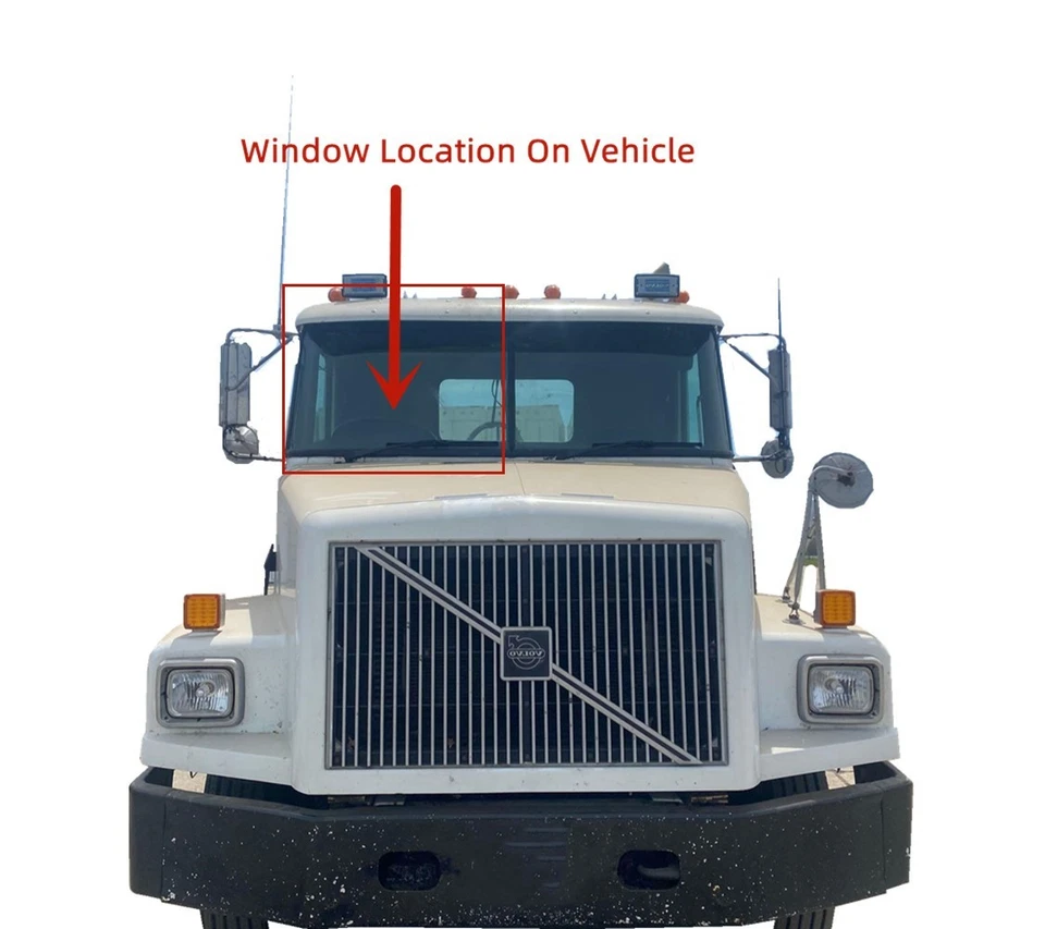 Fit White Volvo Autocar WC WI WG WAH AC Passenger Right Side Front Windshield - Image 2 of 4