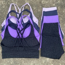 Yoga Clothes Set Gym Sports Shorts Set Women Cross Back Bra Top High Waist Short