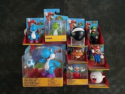 4'' + 2.5'' YOSHI 9-Pack Set Super Mario World of Nintendo Light-Blue Goomba Boo