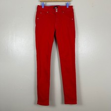 Hudson Women's 28 Collin Midrise Skinny Jean Red WM422DIY Made in USA