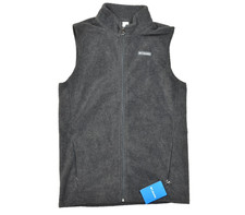 Columbia Youth XL Steens Mountain Fleece Vest Charcoal Gray Full Zip Polyest NEW