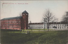 New England Mfg Co Rockville Connecticut CT 1909 Mill Complex Tower Postcard