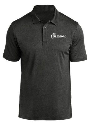 900 Global White Prime Polo Black Heather