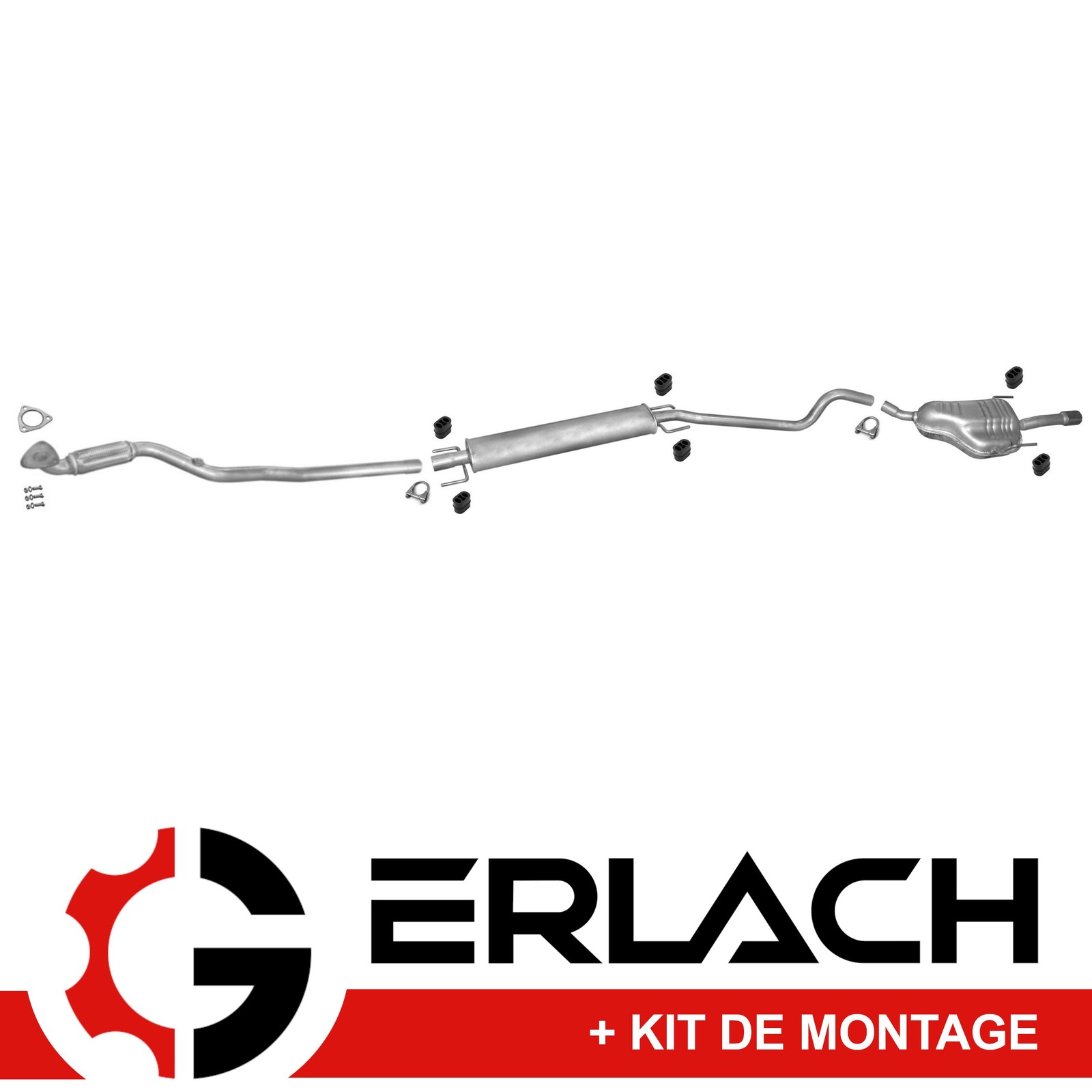 Silencieux echappement Opel Astra H 1.8 16V en acier aluminie durable pot 6060