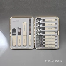 VTG Twin Bird Culture Club Family 4 Stainless Steel Travel Picnic Cutlery Set